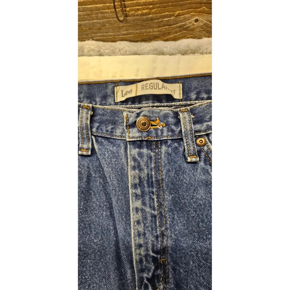 *See Measurements* Lee Regular Fit Mens Jeans Medium Wash Straight Leg Denim